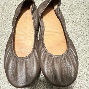 Tieks Chocolate Brown Leather Ballet Flats , worn twice